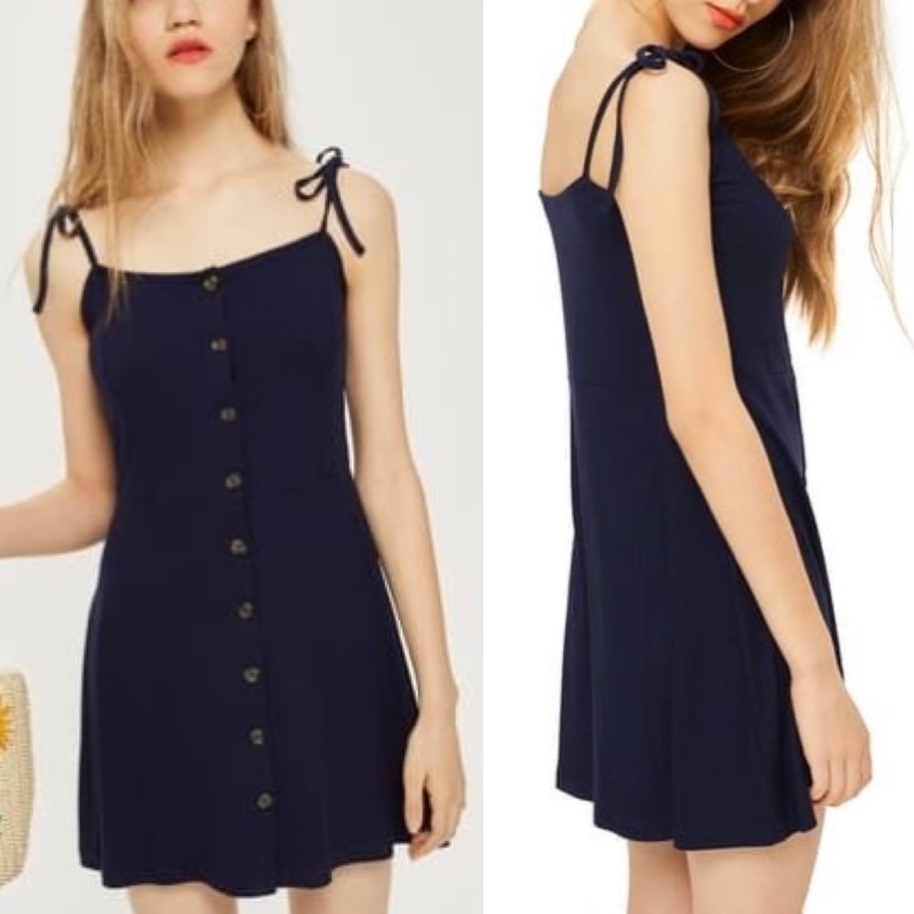 Button Down Rib Minidress